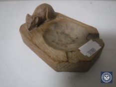 A Robert 'Mouseman' Thompson oak ashtray