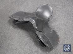 A leather saddle