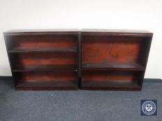 A pair of 20th century open bookshelves