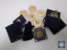 A small collection of coins to include commemorative Cooke Island coin,