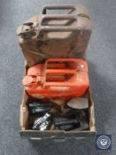 A box of two jerry cans,