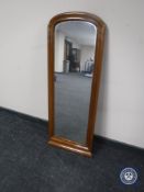 A late 19th century mahogany hall mirror