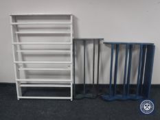 Three 20th century painted wall racks