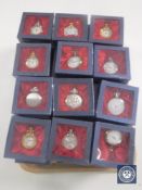 A tray of approximately forty-eight modern pocket watches