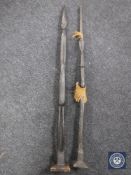 A pair of tribal wooden figures