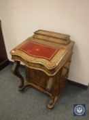 A Victorian walnut Davenport,