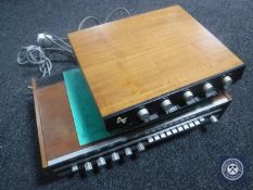 An Armstrong teak cased receiver together with a Tanberg teak cased FM stereo receiver TR-200