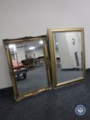 Two gilt framed mirrors