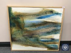 Donald James White : Sea Pool I, oil on canvas, signed verso and dated '02, 82 cm x 92 cm, framed.