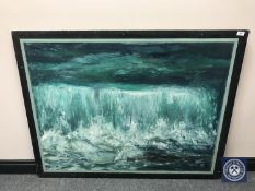 Donald James White : Roller Clachtoll, oil on board, signed, dated '88, 89 cm x 114 cm, framed.