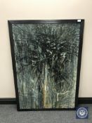 Donald James White : December, oil on board, signed verso and dated '89, 120 cm x 82 cm, framed.