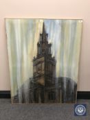 Donald James White : All Saints II, Newcastle upon Tyne, oil on canvas, signed verso and dated 2001,