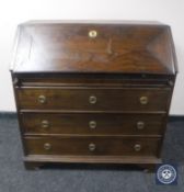 A late 19th century mahogany bureau