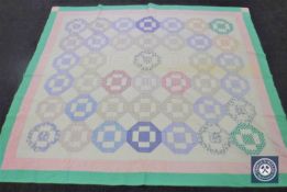 A 1920's American patchwork quilt,