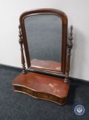 A Victorian mahogany dressing table mirror