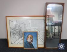 A framed plan of Newcastle upon Tyne & Gateshead in the year 1770,