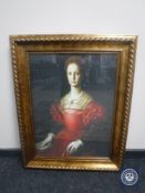 A gilt framed print - portrait study