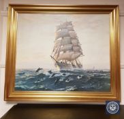 An Artagraph edition: Sailing ship in choppy waters