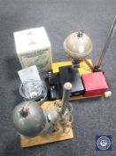 Three photographic enlargers and two projectors