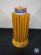 A 20th century metal counter top revolving display stand