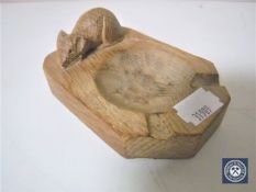 A Robert 'Mouseman' Thompson oak ashtray