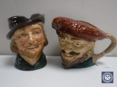 Two large Royal Doulton character jugs,