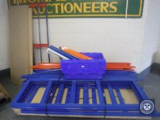 A quantity of industrial metal racking.