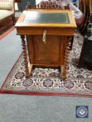 A Victorian walnut Davenport,