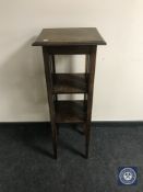 An oak Arts & Crafts plant stand