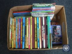 A box of late 20th century annuals - The Beano, Laurel & Hardy,
