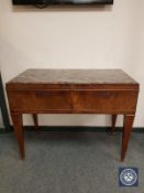 An early 20th century continental mahogany marble topped serving table,