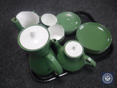 A tray containing a twenty-one piece Poole coffee service