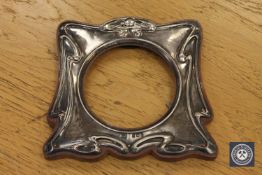 An Art Nouveau silver photo frame, Birmingham 1907,