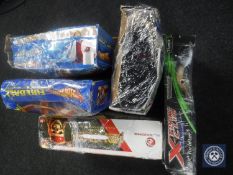 Two Hotwheels racing sets, stunt raceway,