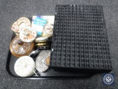 A jewellery box containing a large quantity of assorted wristwatches,