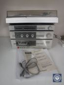 A Pioneer four piece separate system comprising of turntable, stereo tuner,