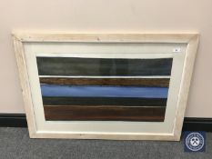 Donald James White : Margins III, watercolour, 76 cm x 45 cm, framed.