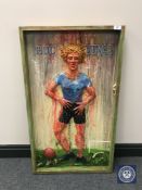 Donald James White : Hoc Vince, mixed media, 52 cm x 91 cm, mounted on board.