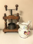 A Staffordshire pottery jug, circa 1820,