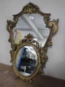 Two ornate gilt framed mirrors