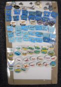 A quantity of pin badges relating to aircraft