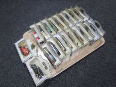 A tray containing twenty Days Gone boxed die cast delivery vans