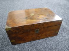 A Victorian walnut writing box