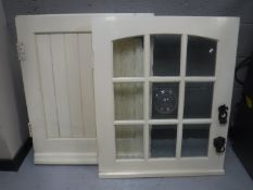 An exterior stable door with keys