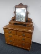 An Edwardian pine dressing chest