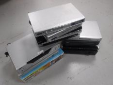 Eleven assorted electricals including Toshiba and Samsung DVD players, Sony VCR,