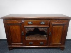 A Victorian mahogany sideboard base