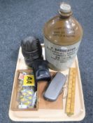 An early 20th century stoneware flagon, marked 'A.