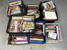 Eight boxes of books,