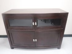 A contemporary bowfront sideboard fitted cupboards